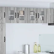 vidaXL Stenska kuhinjska omarica 2 pcs Siva Sonoma 60 x 31 x 40 cm
