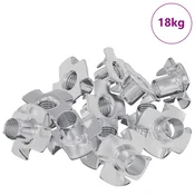 Vidaxl Večkraka T-matica 7200 szt. srebrna M6 mm Jeklo
