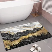 Kopalniška pralna nedrseča preproga 80x50cm zlati marmor