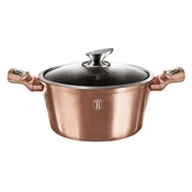 Berlingerhaus Lonec z marmorirano površino in pokrovom, premer 20 cm, serija Rosegold Metallic Line