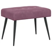 Vidaxl Klop s gumbnim oblazinjenjem Vijolična 60 x 40 x 45 cm Žamet