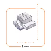 springos Organizator za predal za spodnje perilo s sivimi predelki., (21635753)