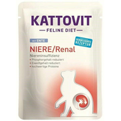 KATTOVIT KATTOVIT Feline Diet Niere/Renal Pate z račjim mesom - mokra hrana za mačke, 85g z zaščito ledvic