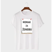 MAFIMI Muška majica Momak za ženidbu, Bela
