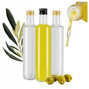 shumee 10X STEKLENICE DORICA 500 ml PROZORNE Z DOZIRALNIKOM za olivno olje in kis 0,5 l