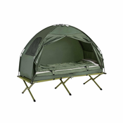 SoBuy SoBuy 1-osebni zložljivi šotor za kampiranje s spalno vrečo v zeleni barvi, (21123380)