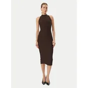 Guess Vsakodnevna obleka W6BK88 Z1920 Rjava Slim Fit