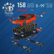 shumee Lamborghini Huracn EVO-Arancio 3D sestavljanka