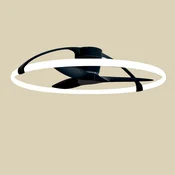 Mantra Iluminación Pametni LED stropni ventilator Nepal, črn, DC, tih - Dnevna soba/jedilnica - Sodobni - črna, bela - Kovina