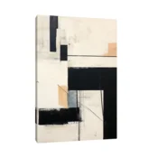 Canvas Slika na platnu Monohromna geometrija, Bez rama, 50x75