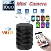KJB Mini WiFi kamera 1080p z Bluetooth zvočnikom in nočnim vidom kamera s pomnilniško kartico 64 GB