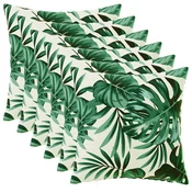 vidaXL Prevleka za blazino 6 pcs HEERLEN Vzorec listja 45 x 45 cm