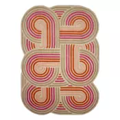 Ružičasti ručno rađen vunen tepih 140x200 cm Spiral Shaped – Flair Rugs