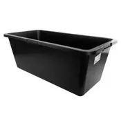 shumee Pravokotni gradbeni zabojnik 60L črne barve iz PP/PE regranulata, posoda za malto, lepilo za beton, odporno vedro, posoda, cvetlični lonček, Kalfas