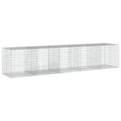 Vidaxl Gabionska košara s pokrovom 500x100x100 cm pocinkano železo