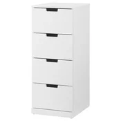 NORDLI Predalnik s 4 predali, bela, 40x99 cm