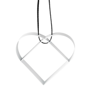 Božična dekoracija FIGURA, 5 cm, srce, nežno bela, nerjaveče jeklo, Stelton