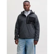 JACK & JONES Prehodna jakna JJLupo temno siva/črna