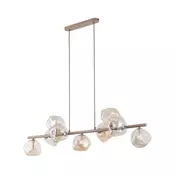 Brilagi - Luster na sajli VULCANO 9xG9/8W/230V bež/zadimljeno bež