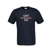 GANT Majica rdeča / črna / bela
