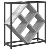 Vidaxl Stojalo za vino Siva Sonoma 51 x 18 x 52,5 cm Konstruiran les