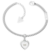 Guess Modna jeklena zapestnica Fine Heart JUBB01422JWRHS