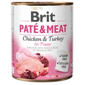 Brit Paté & Meat Puppy 6 x 800 g - Piščanec in puran