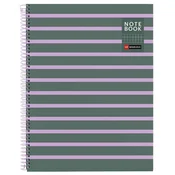 MiquelRius Zvezek A4, črtast, 80-listni, 90g, between the lines, siv-vijola