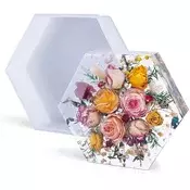 Dardanar DIY geometrijski tridimenzionalni heksagonalni kalup iz smole, kalup iz silikonske smole, ljubeŽENSKI pravokotnik kvadrat, (21199033)