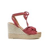 Espadrile Manebi Hamptons Wedge Espadrilles With Knot W 1.5 WS Bordo rdeča