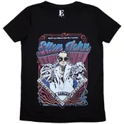 Elton John Psych Vintage Black S Ženske Majica