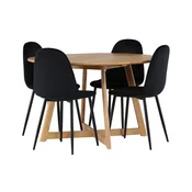 Jedilniški komplet Dallas 4580 (Črna) 75cm