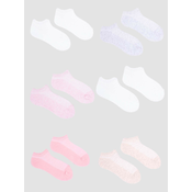Yoclub Kidss Girls Ankle Thin Cotton Socks Basic Plain Colours 6-pack SKS-0027G-0000