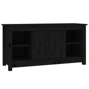 Vidaxl TV omarica črna 103x36,5x52 cm trdna borovina