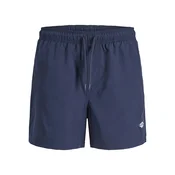 JACK & JONES Kratke kopalne hlače JPSTMAUI TROPIC  temno modra
