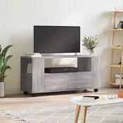 Vidaxl vidaXL TV omarica, siva, hrast sonoma, 102 x 34,5 x 43 cm