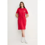 Bombažna obleka Tommy Hilfiger rdeča barva, WW0WW45529
