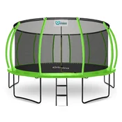 INLEA ULTIMATE Jump Trampolin 500 cm z notranjo zaščitno mrežo – svetlo zelena