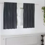 Zavjese za zamracivanje 2 pcs Tamno siva 140 x 140 cm Baršun