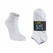 Nogavice Seger Low Cotton 5-pack - Bela - 43-46