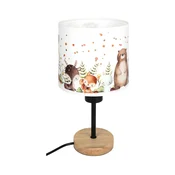 Brilagi - Stona lampa BOBO WOOD 1xE27/25W/230V hrast/crna/bela/sa životinjskim motivom