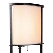 Lucide Talna svetilka Menno, črna, bombaž, 162,3 cm, E27 - Dnevna soba/jedilnica - črna, bež - Les