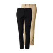 JACK & JONES Chino hlače JJIMARCO JJDAVE  kamela / črna