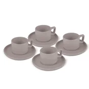 Berlingerhaus Komplet skodelic za espresso s podstavki, 8 kosov, 100 ml, kolekcija Taupe