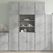 Visoka komoda boje betona 80x42,5x249 cm od konstruiranog drva