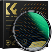 K&F 58mm, Blue Streak Filter, 2mm Thickness, HD, Waterproof, Anti Scratch, Green Coated