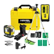 NIVEL SYSTEM Križni linijski laser, zeleni ž. CL4D-G + SJJ-M1EX + RD800
