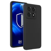 3mk 3mk, Silikonski ovitek za Xiaomi 14T Pro odporen proti udarcem z vložkom iz mikrovlaken, Črna, (5000189964)