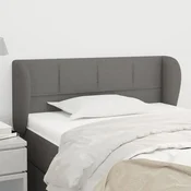 Vidaxl vidaXL Vzglavje s krilci temno sivo 103x23x78/88 cm blago