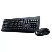 KM-160 USB US crna tastatura+ USB crni miš
